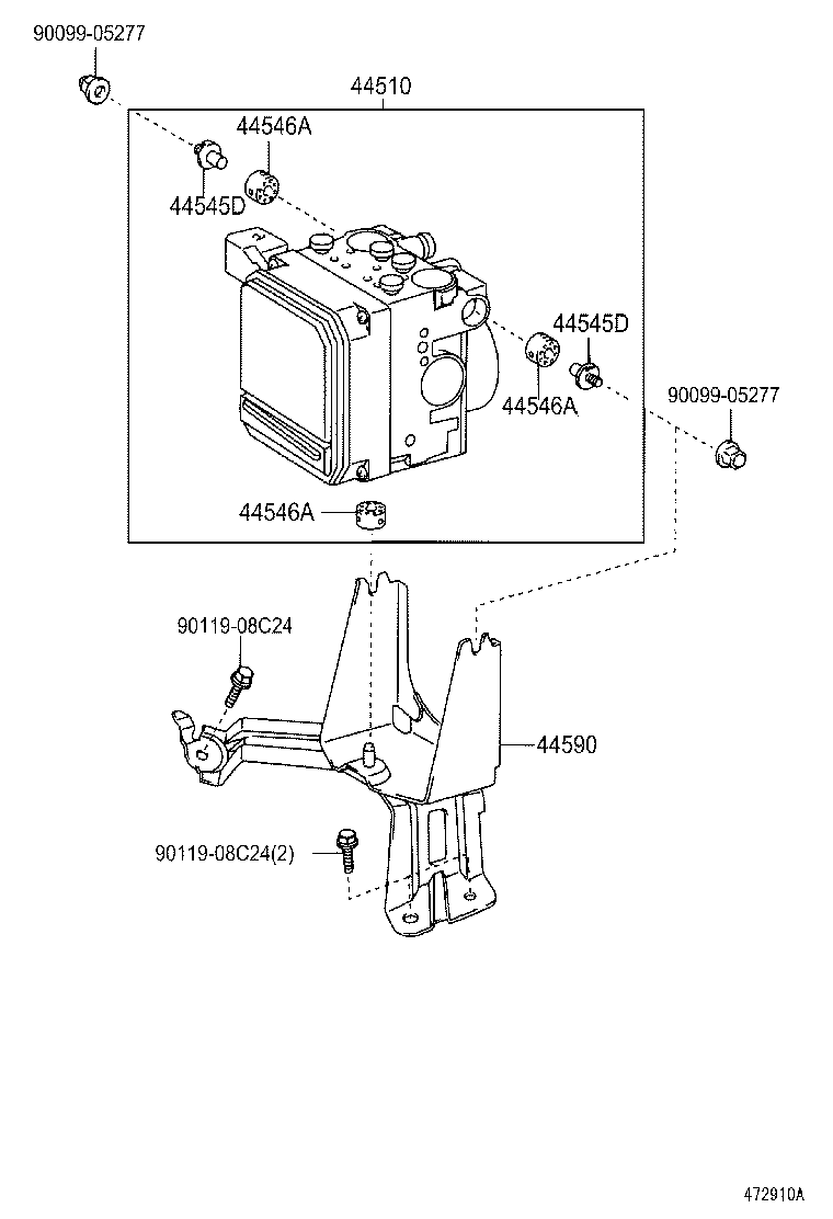 44590-06060 BRACKET ASSY, BRAKE ACTUATOR product image