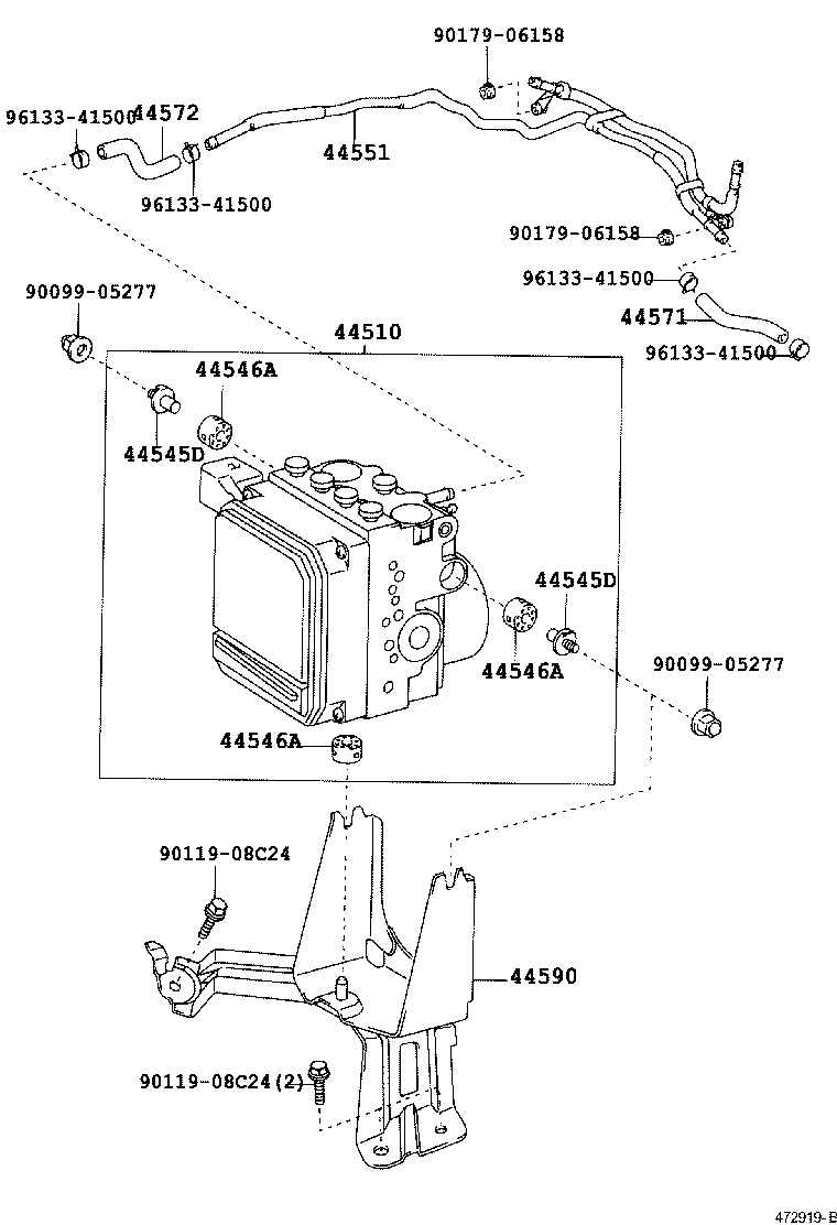 44590-06060 BRACKET ASSY, BRAKE ACTUATOR product image