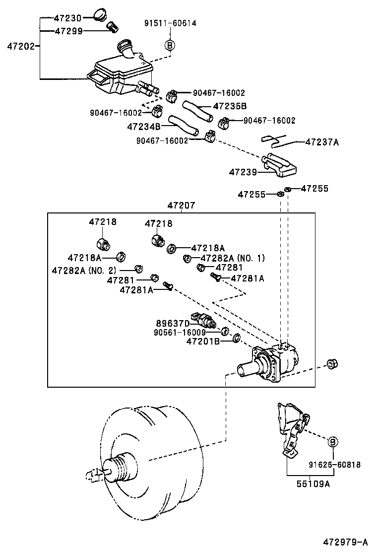 47220-37060 RESERVOIR SUB-ASSY, BRAKE MASTER CYLINDER product image