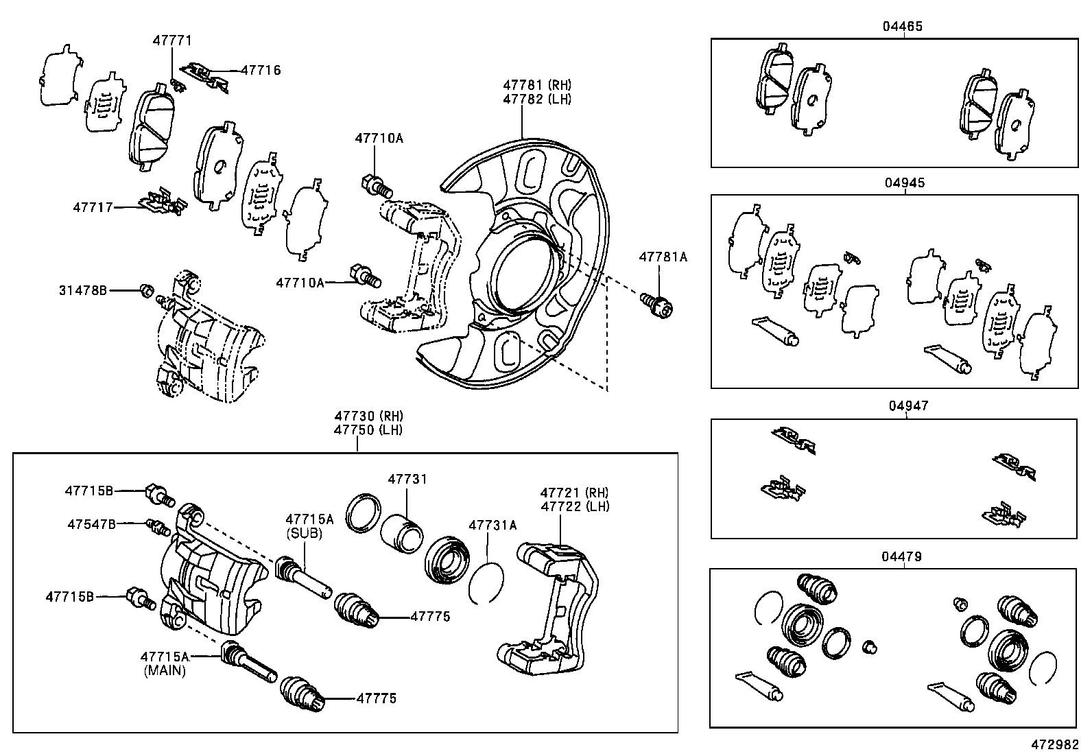 04947-02120 FITTING KIT, DISC BRAKE, FRONT product image