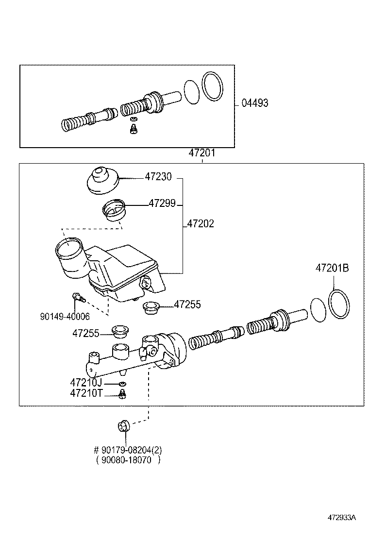 47220-02130 RESERVOIR SUB-ASSY, BRAKE MASTER CYLINDER product image