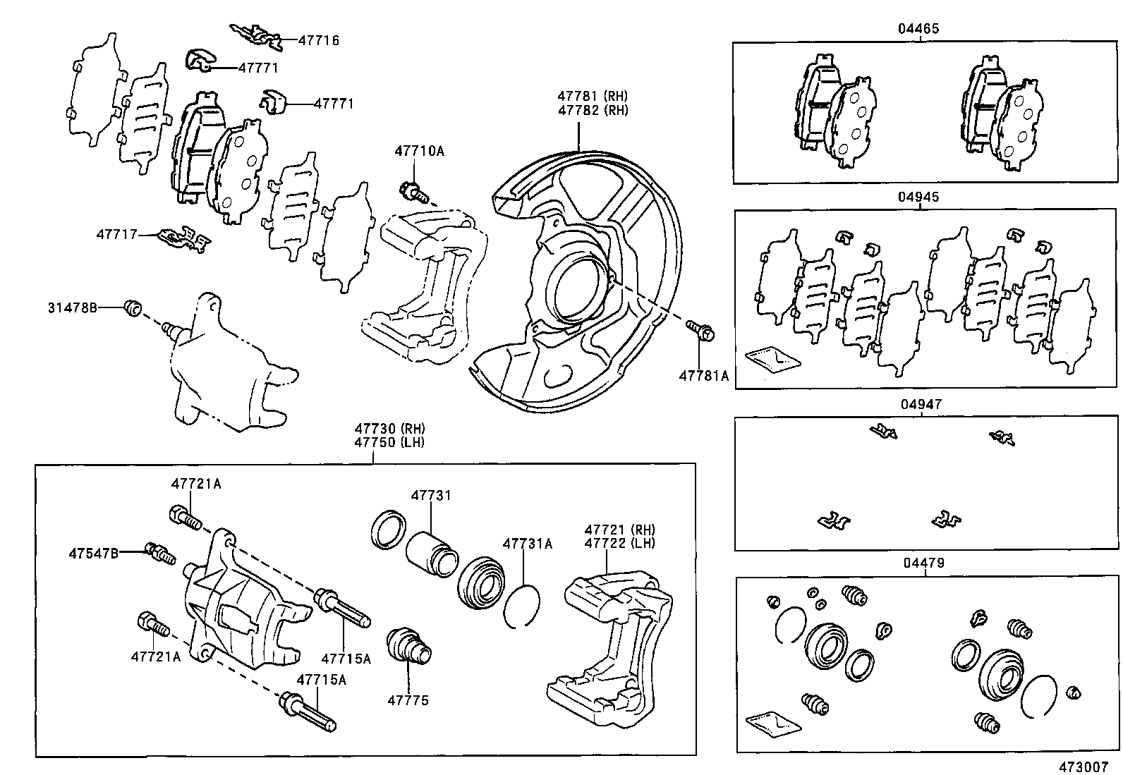 04465-32220 PAD KIT, DISC BRAKE, FRONT product image