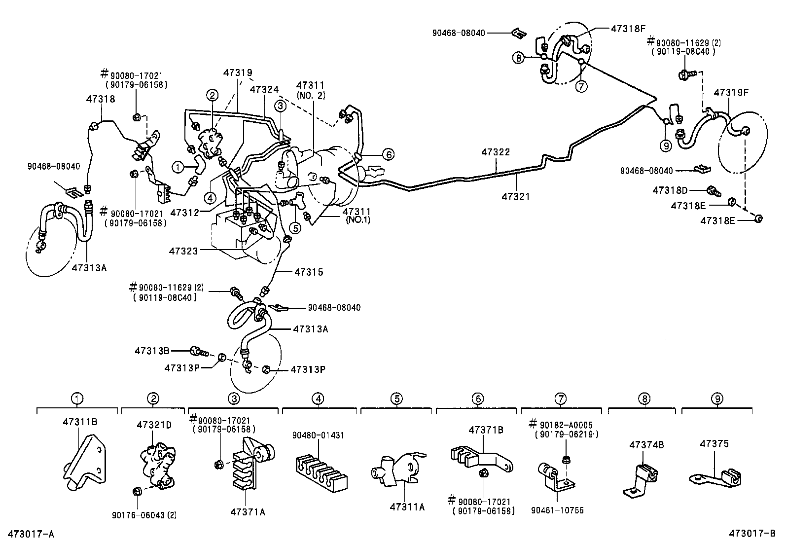44592-07010 BRACKET, BRAKE ACTUATOR, NO.2 product image