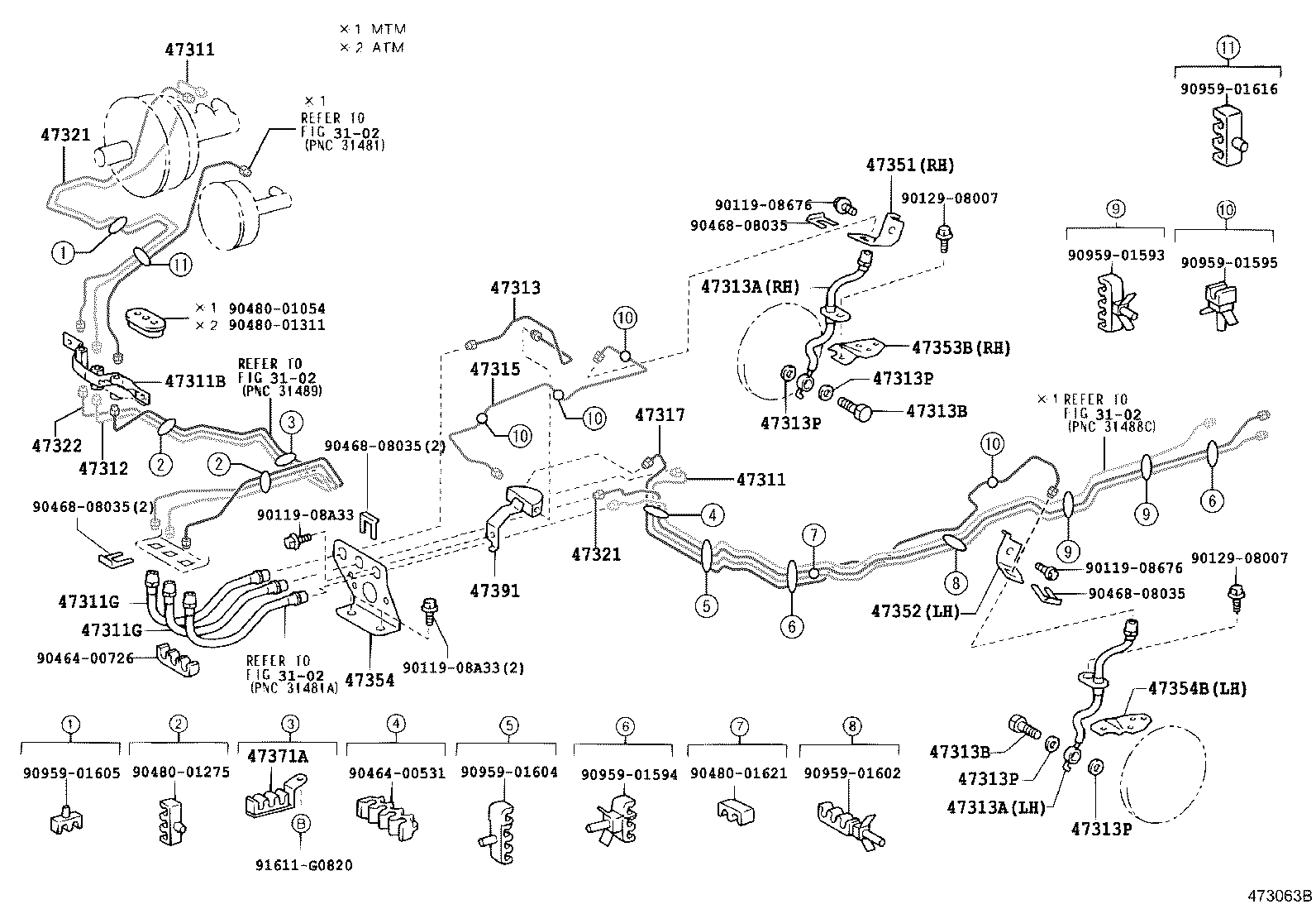 44591-37070 BRACKET, BRAKE ACTUATOR, NO.3 product image
