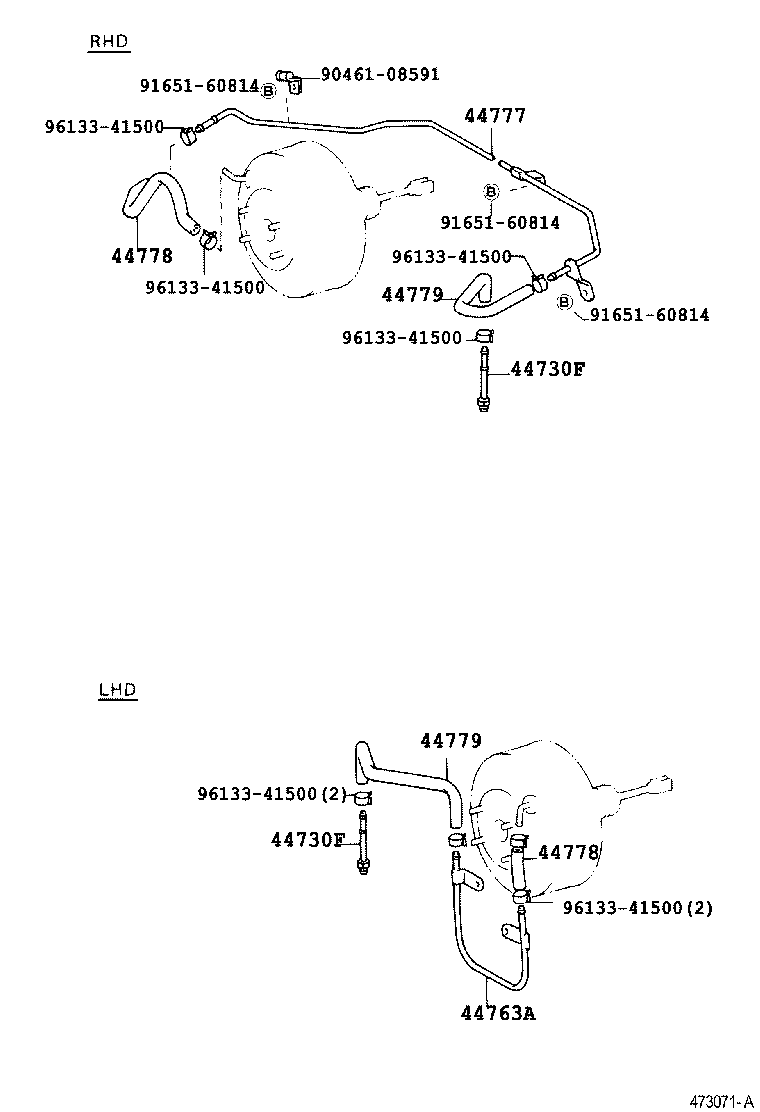 44610-60741 BOOSTER ASSY, BRAKE product image