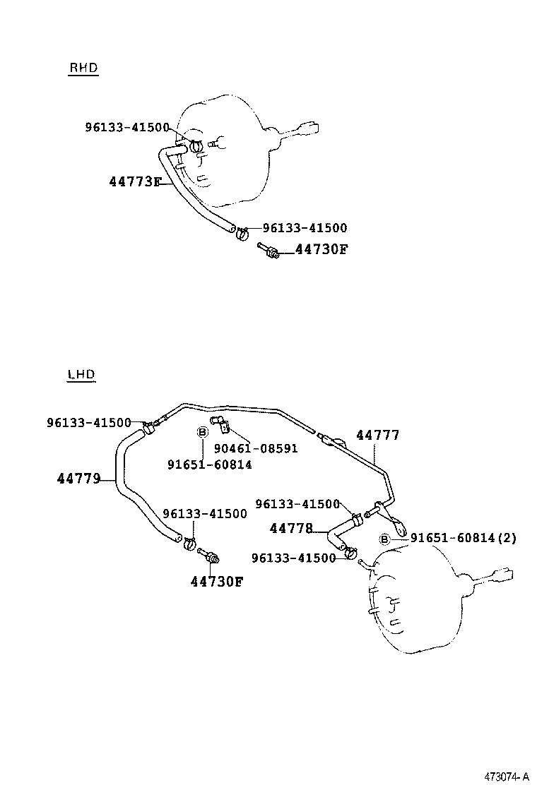 44610-60741 BOOSTER ASSY, BRAKE product image