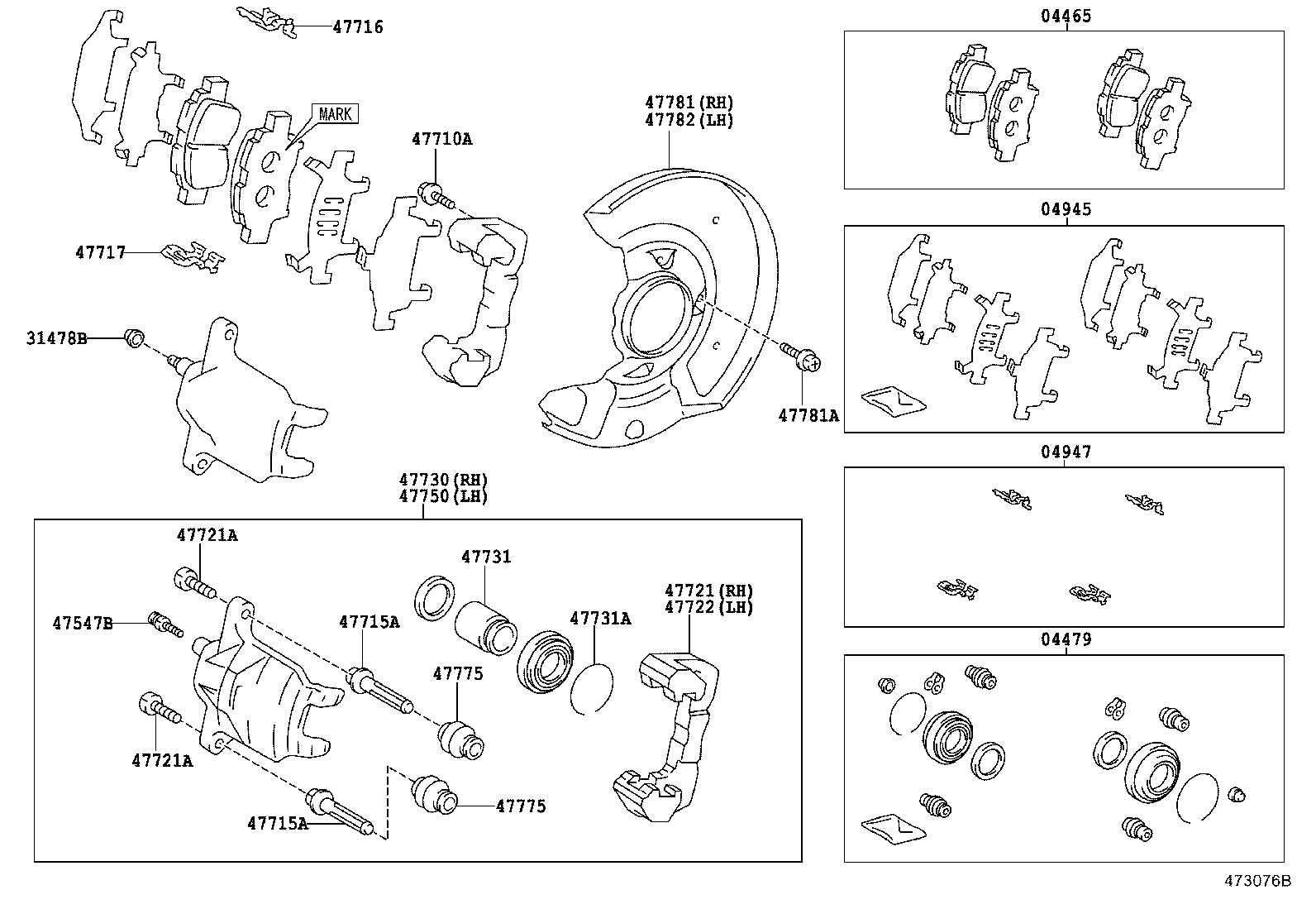 04465-52090 PAD KIT, DISC BRAKE, FRONT product image