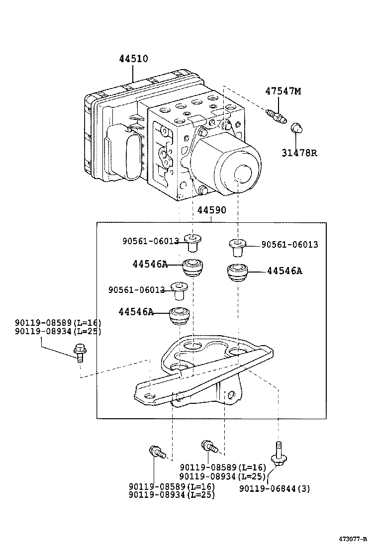 44050-52B10 ACTUATOR ASSY, BRAKE product image