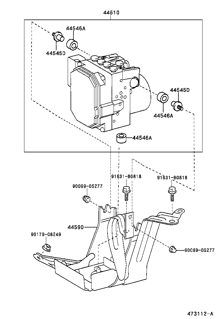 44546-42070 CUSHION, BRAKE ACTUATOR BOLT product image