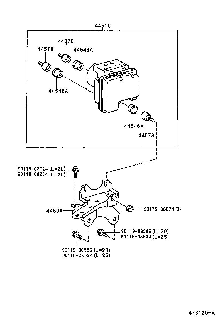 44050-52160 ACTUATOR ASSY, BRAKE product image