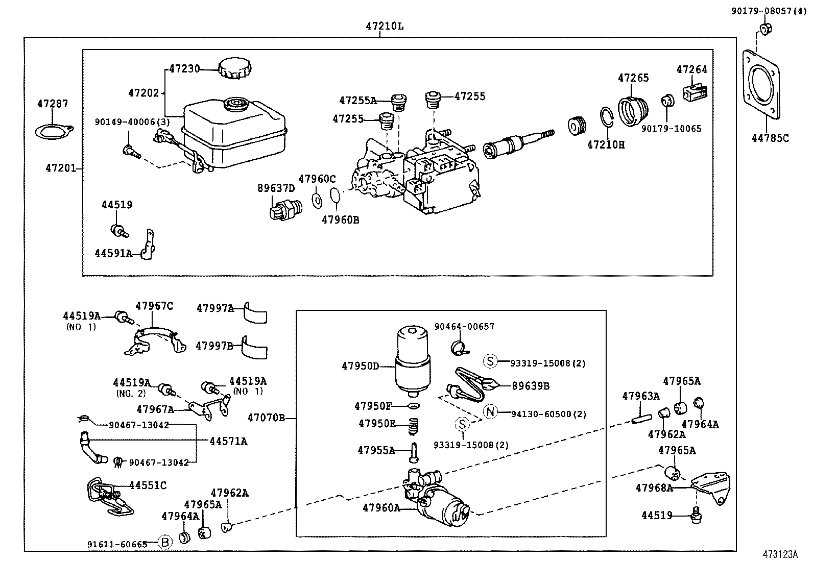 04493-60330 CYLINDER KIT, BRAKE MASTER product image