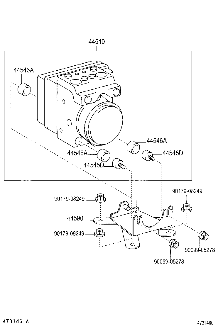 47314-0G030 TUBE, FRONT BRAKE, NO.4 product image