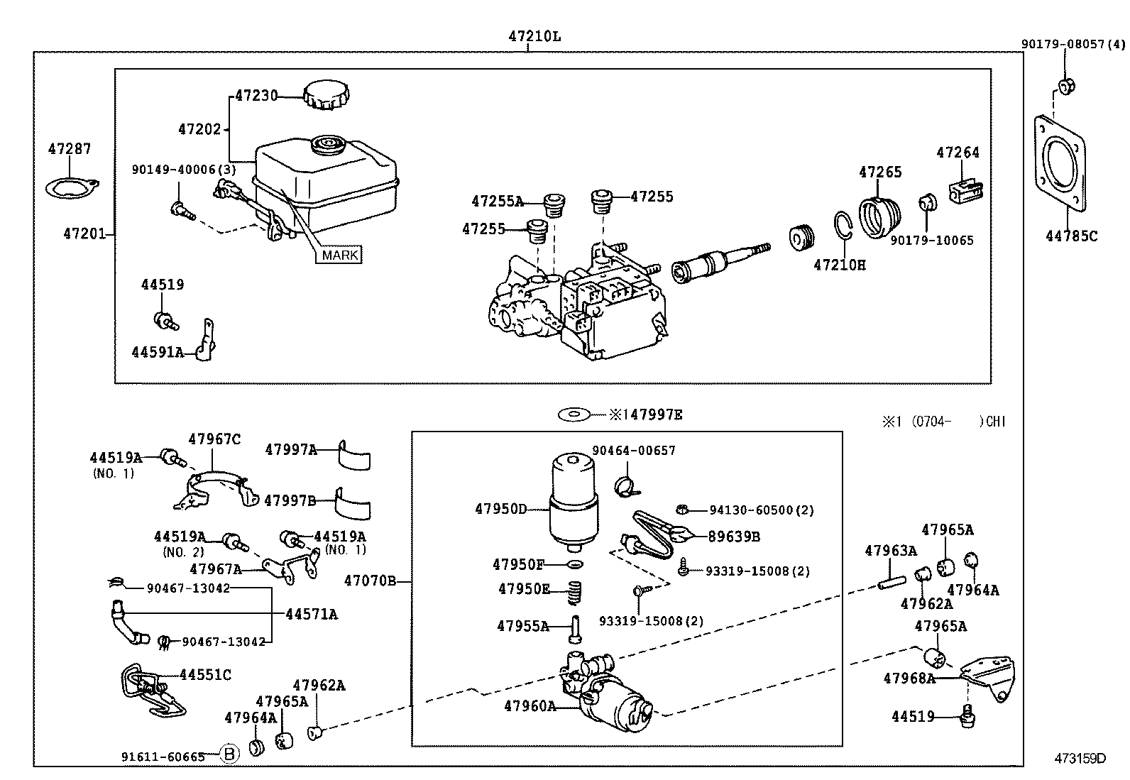 47220-60110 RESERVOIR SUB-ASSY, BRAKE MASTER CYLINDER product image