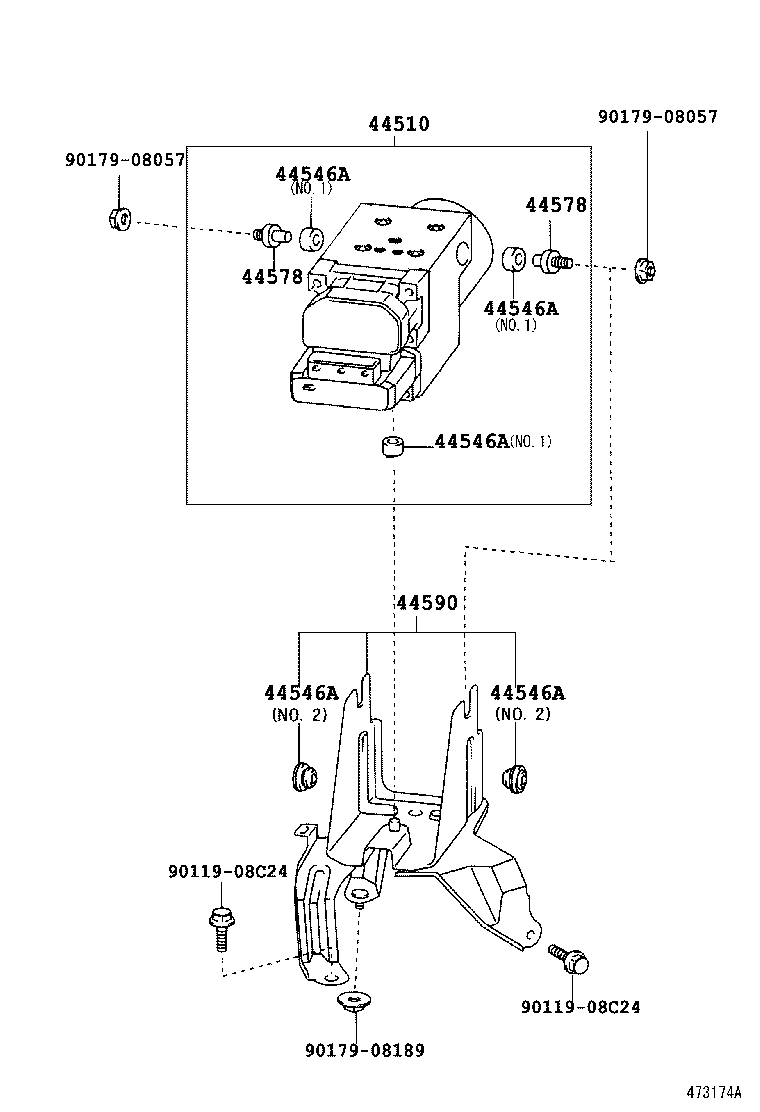 47321-02150 TUBE, REAR BRAKE, NO.1 product image
