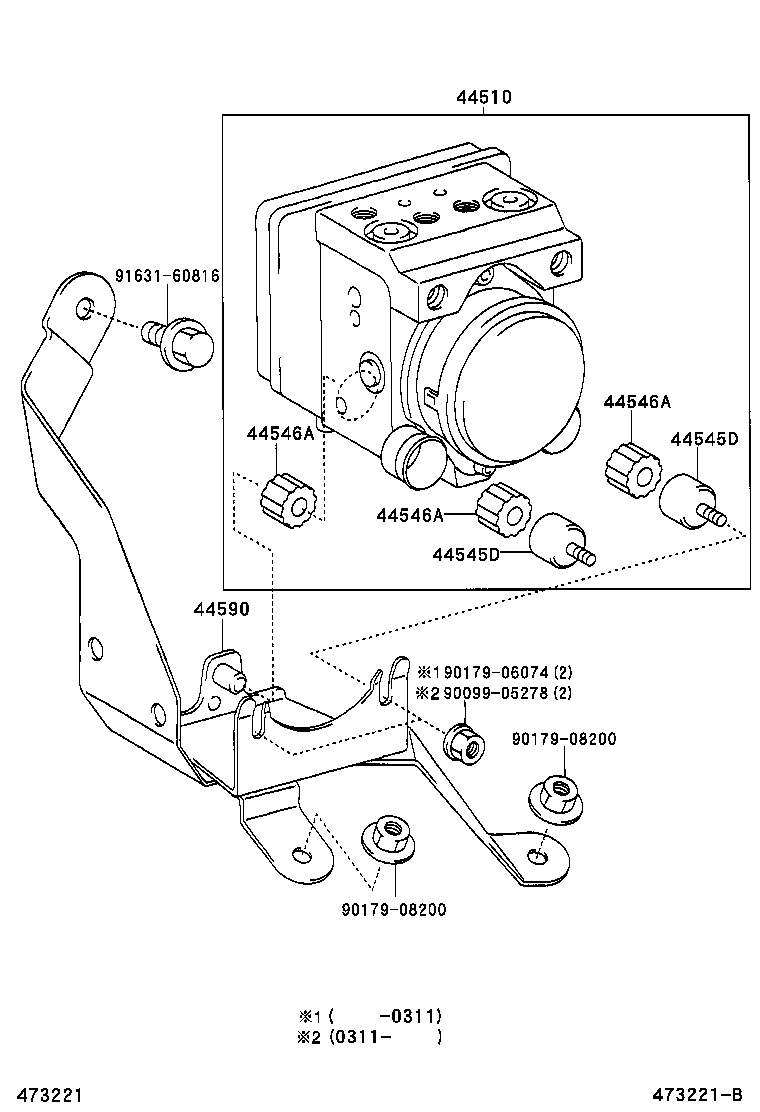 44050-04020 ACTUATOR ASSY, BRAKE product image