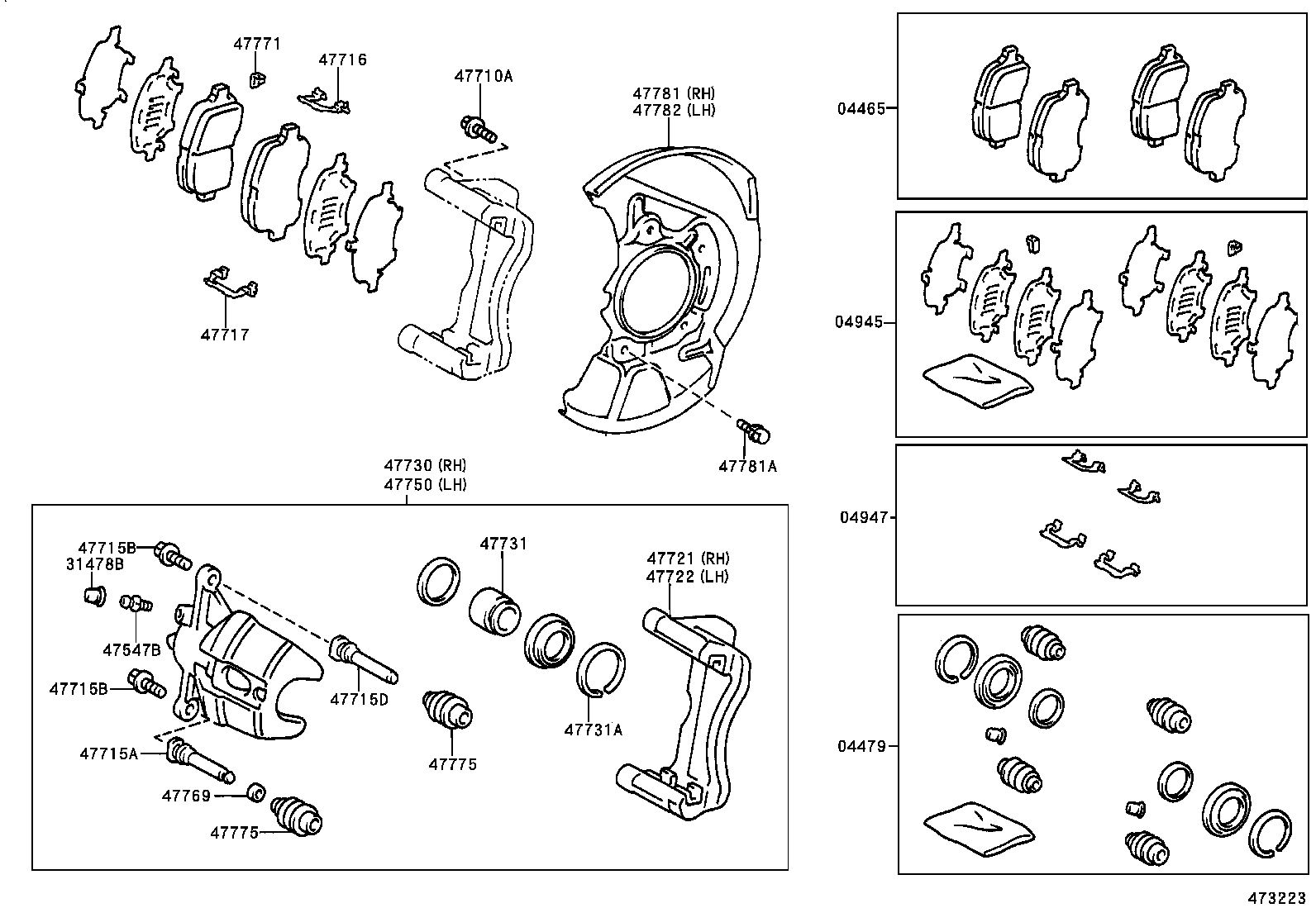 04465-06060 PAD KIT, DISC BRAKE, FRONT product image