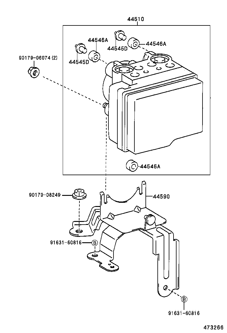 44590-21020 BRACKET ASSY, BRAKE ACTUATOR product image