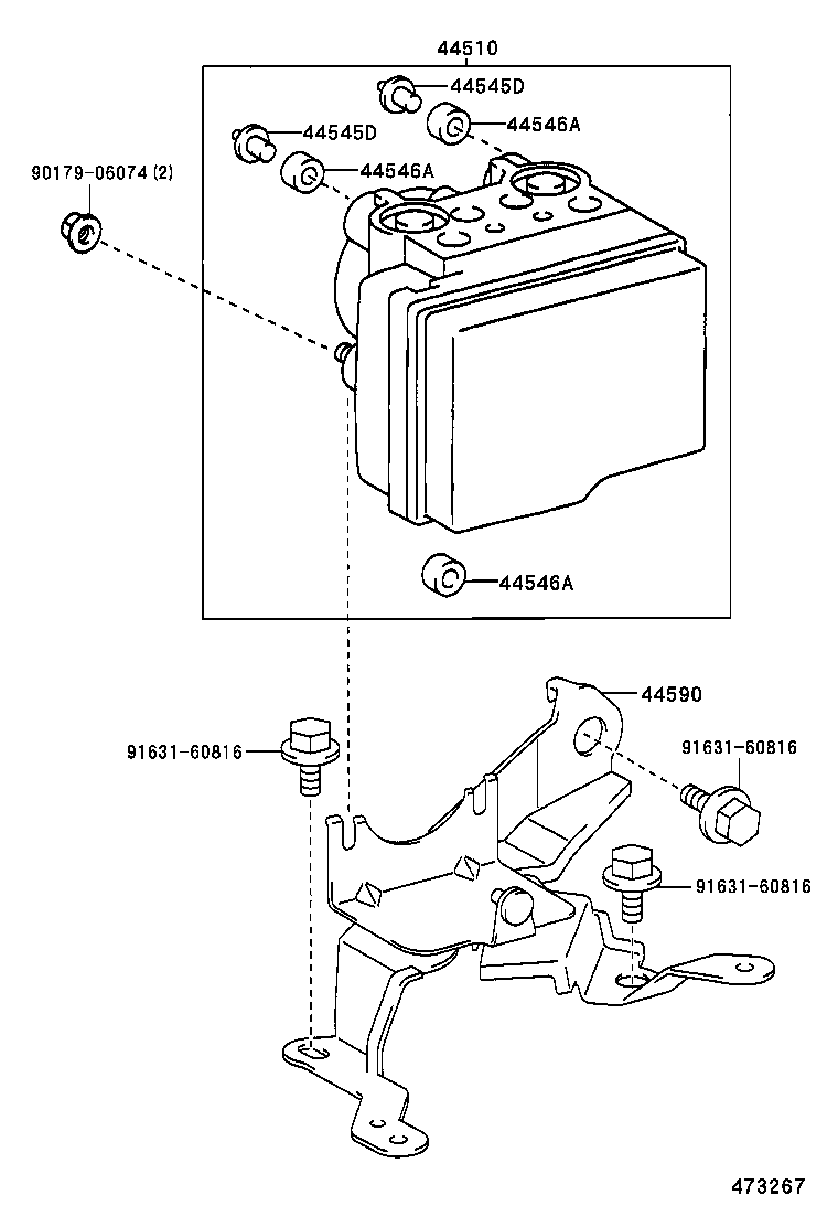 44590-21020 BRACKET ASSY, BRAKE ACTUATOR product image