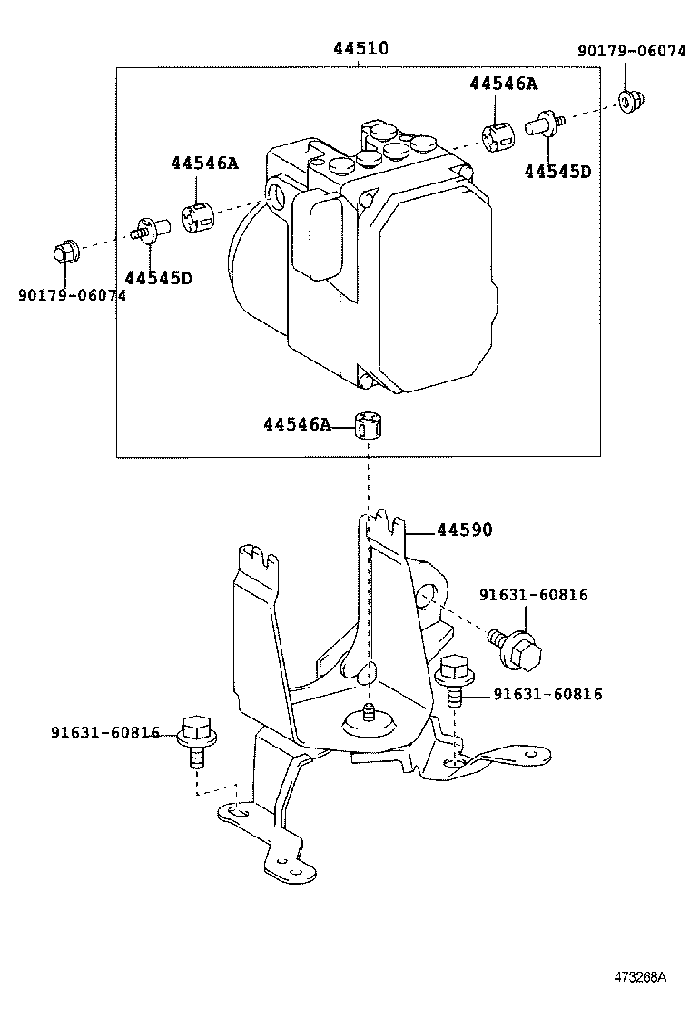 44590-21020 BRACKET ASSY, BRAKE ACTUATOR product image