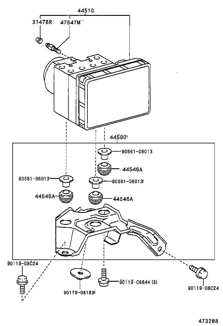 44050-12123 ACTUATOR ASSY, BRAKE product image