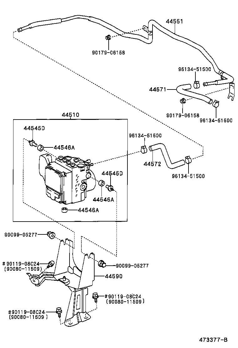 44590-06050 BRACKET ASSY, BRAKE ACTUATOR product image