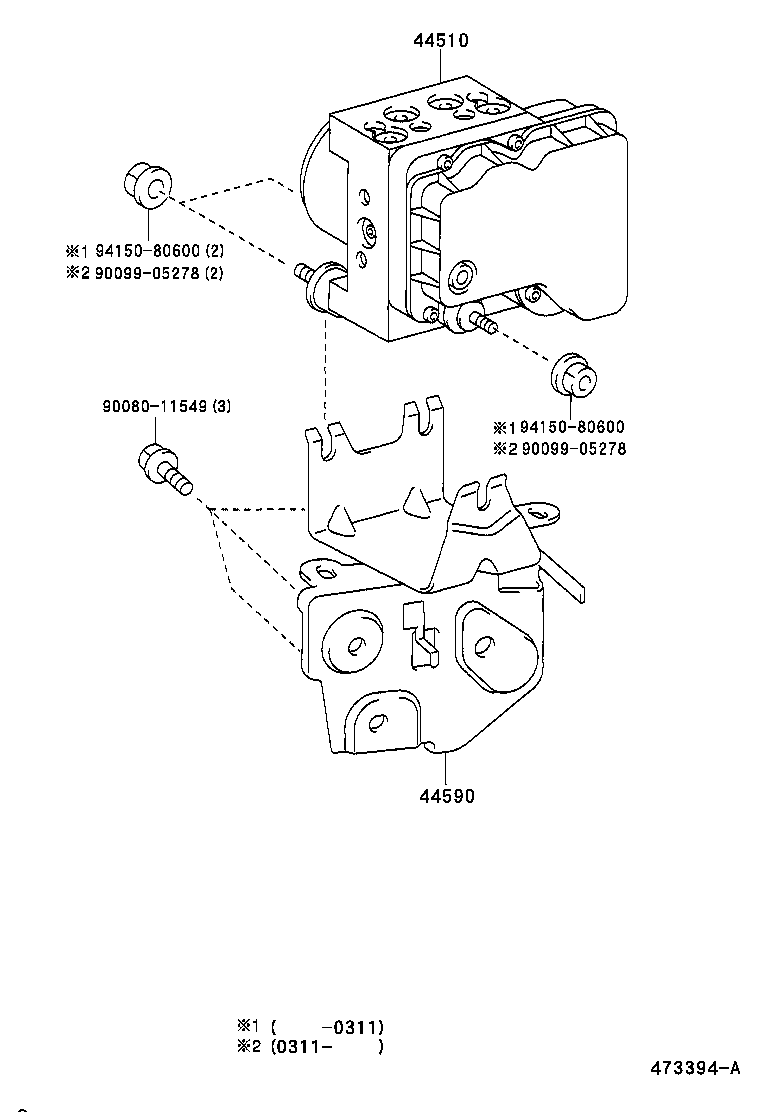 44050-08140 ACTUATOR ASSY, BRAKE product image