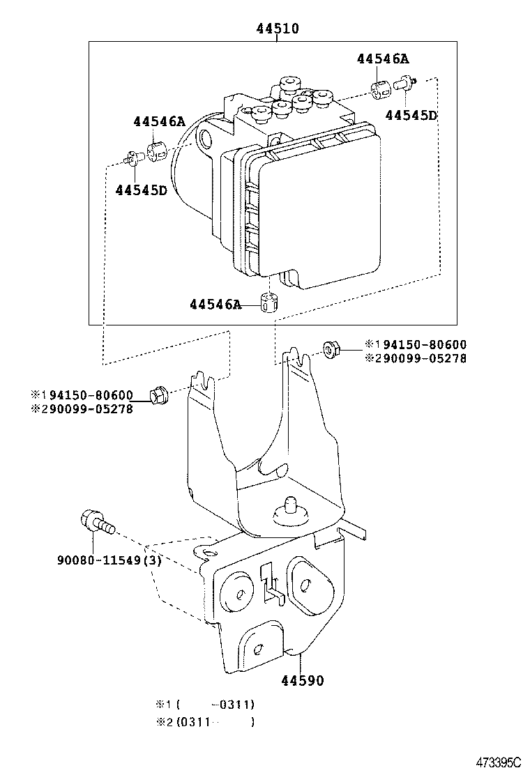 44050-08140 ACTUATOR ASSY, BRAKE product image