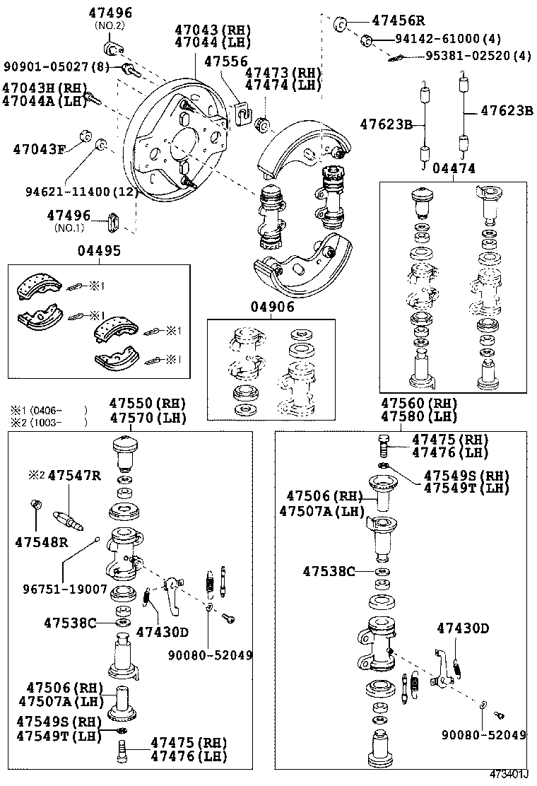 04468-37200 CYLINDER KIT, REAR WHEEL product image