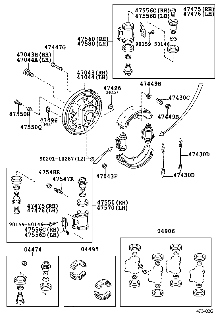 04468-37200 CYLINDER KIT, REAR WHEEL product image