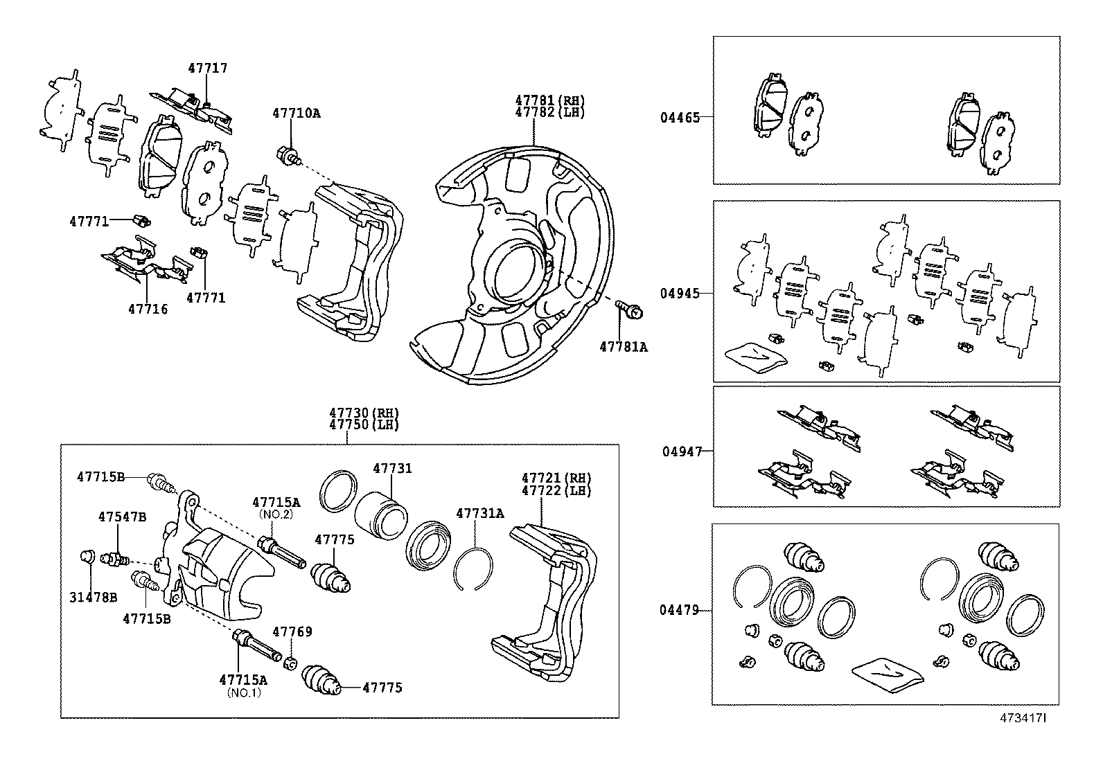 04465-68010 PAD KIT, DISC BRAKE, FRONT product image