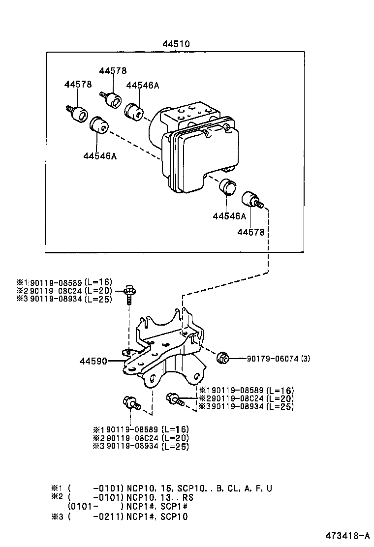 44050-52120 ACTUATOR ASSY, BRAKE product image