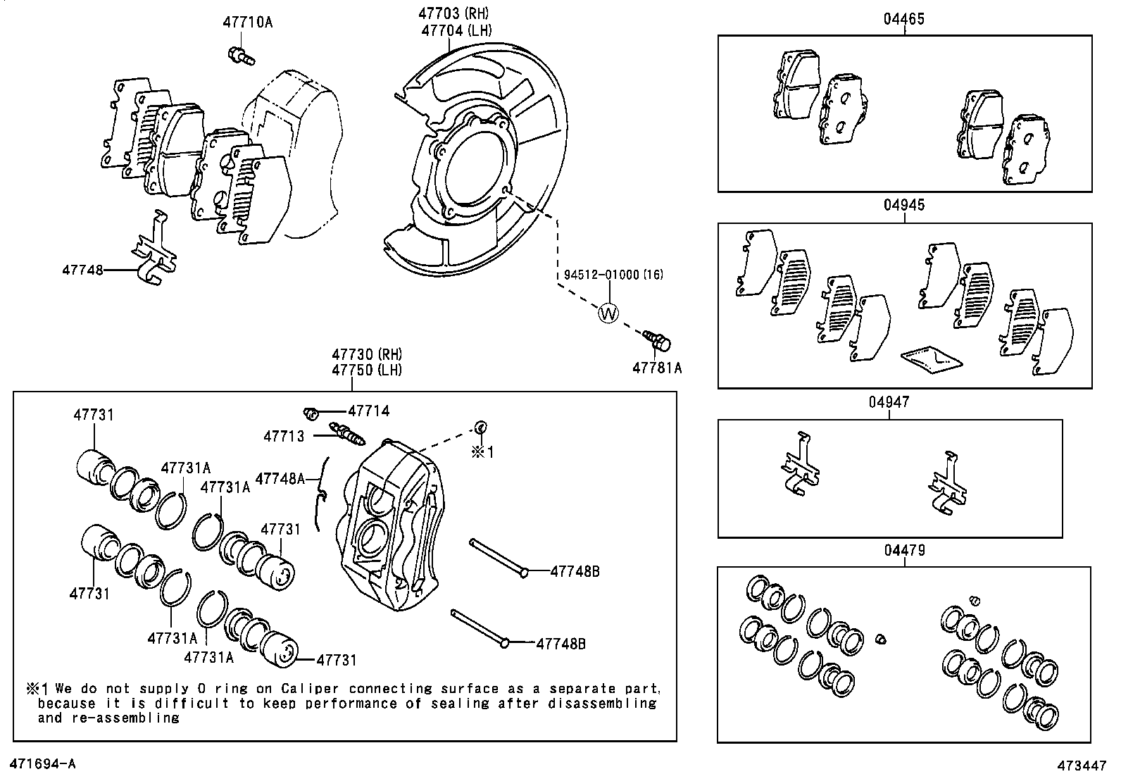 04465-60030 PAD KIT, DISC BRAKE, FRONT product image