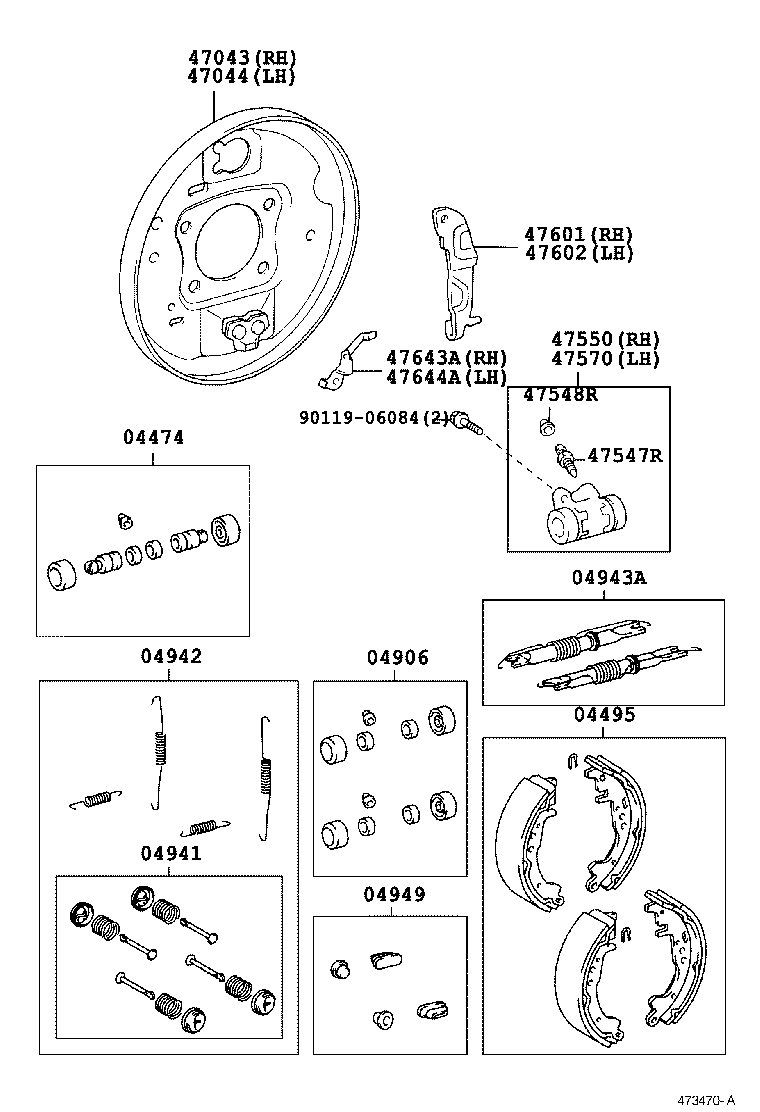 04941-46010 SPRING KIT, REAR BRAKE SHOE HOLD DOWN product image