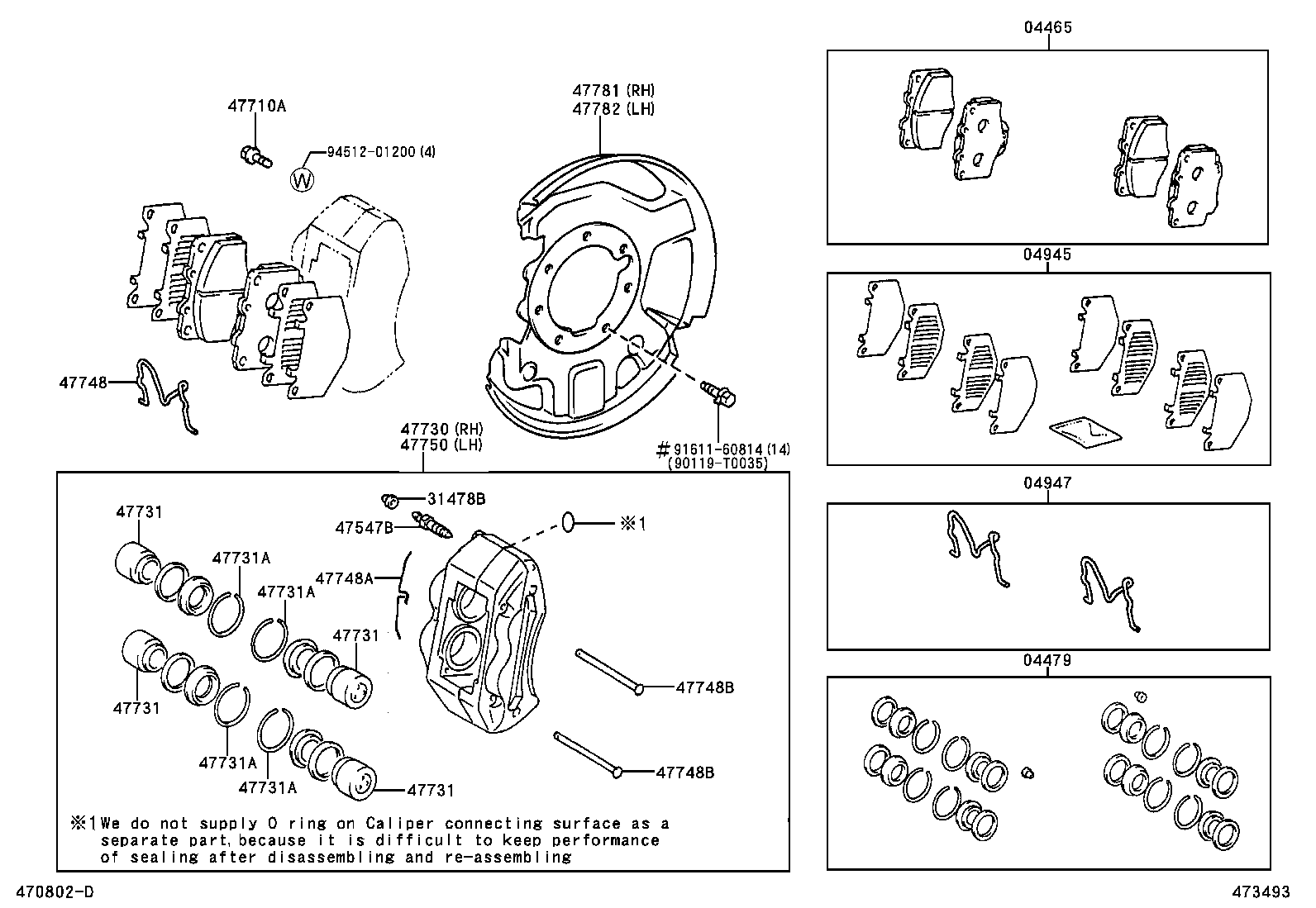 04465-04060 PAD KIT, DISC BRAKE, FRONT product image