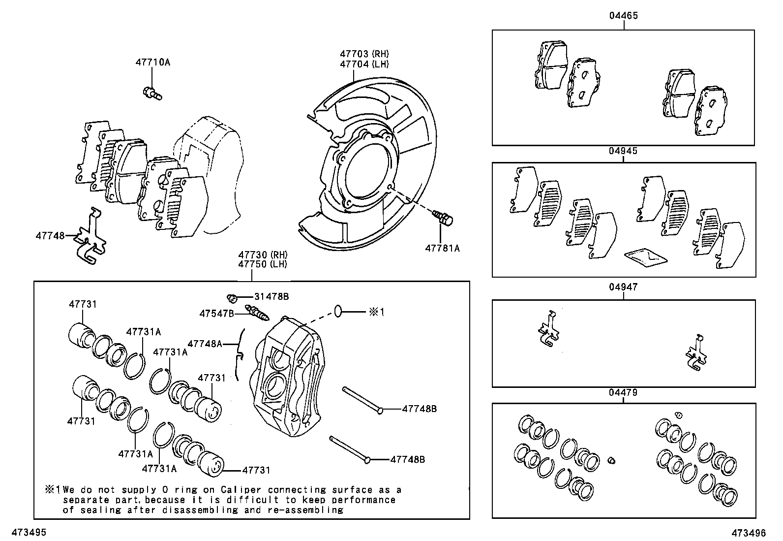 04465-35240 PAD KIT, DISC BRAKE, FRONT product image