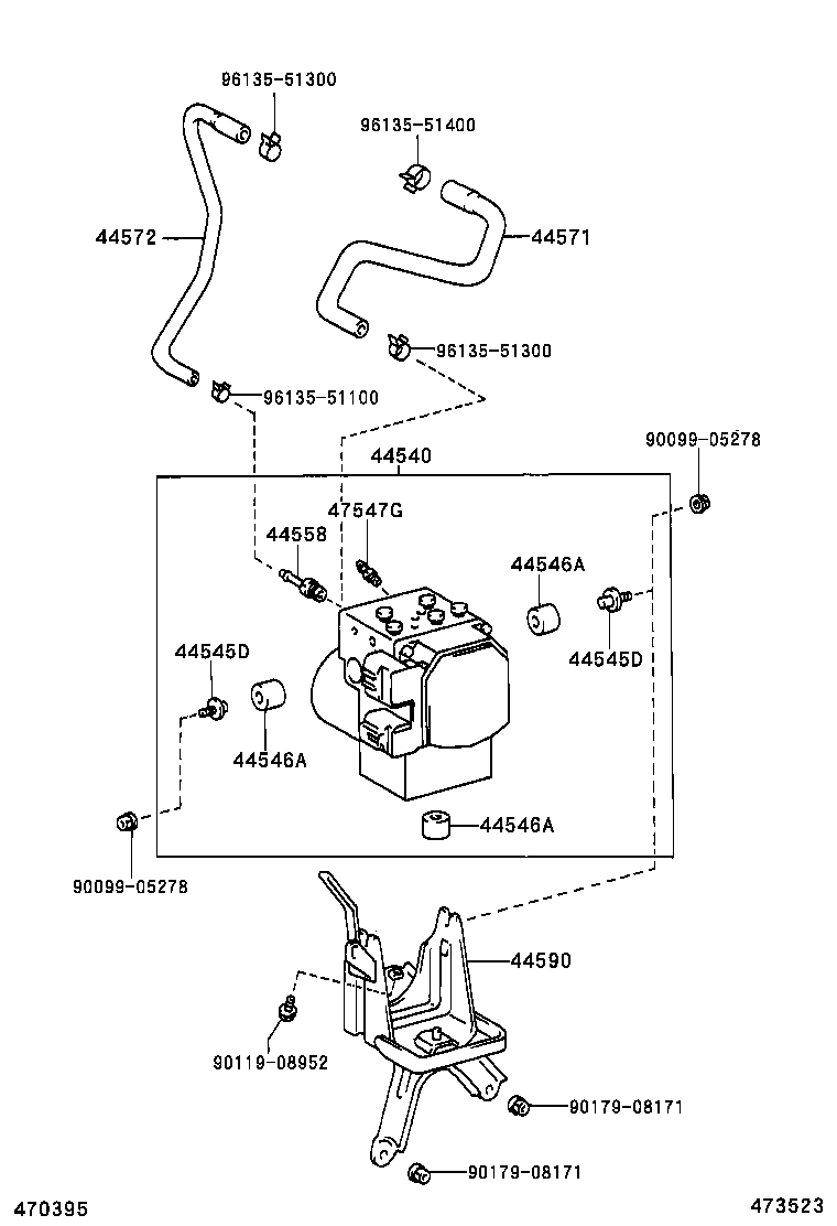 44590-40020 BRACKET ASSY, BRAKE ACTUATOR product image