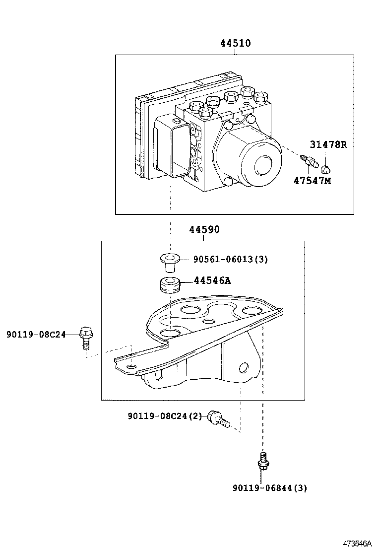 44050-46080 ACTUATOR ASSY, BRAKE product image