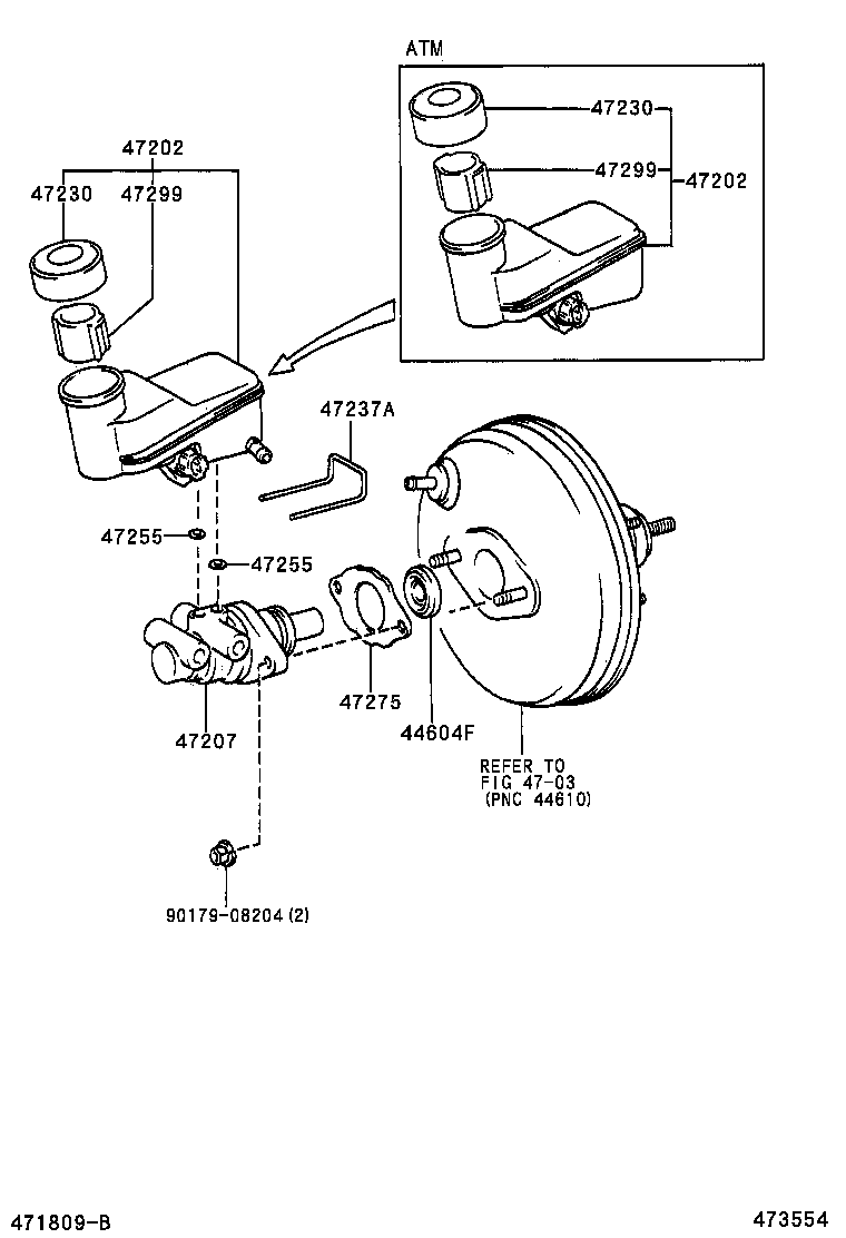 47220-0D040 RESERVOIR SUB-ASSY, BRAKE MASTER CYLINDER product image