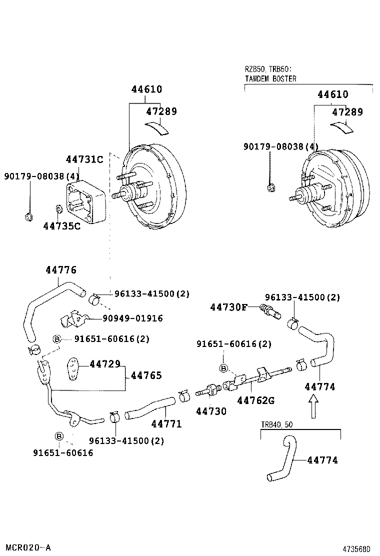 44610-36600 BOOSTER ASSY, BRAKE product image