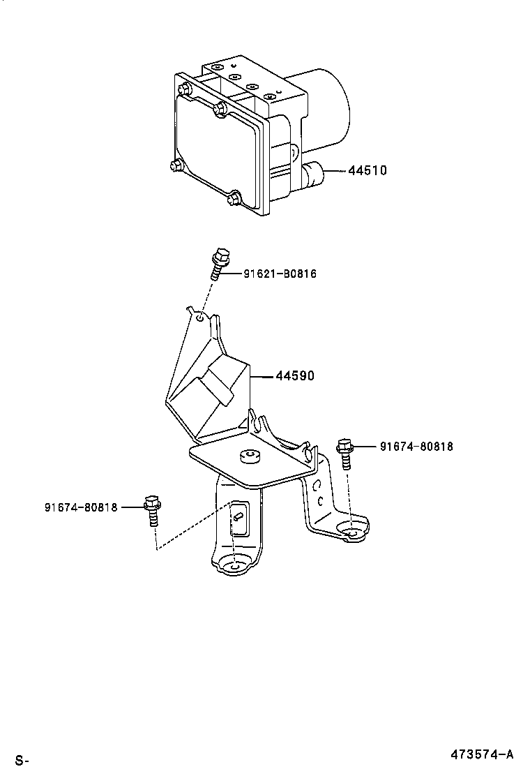 44590-28130 BRACKET ASSY, BRAKE ACTUATOR product image