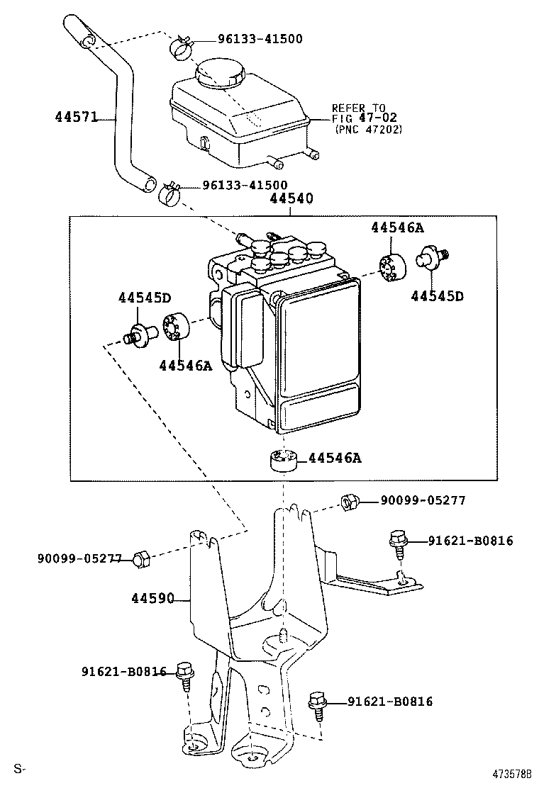 44590-28130 BRACKET ASSY, BRAKE ACTUATOR product image