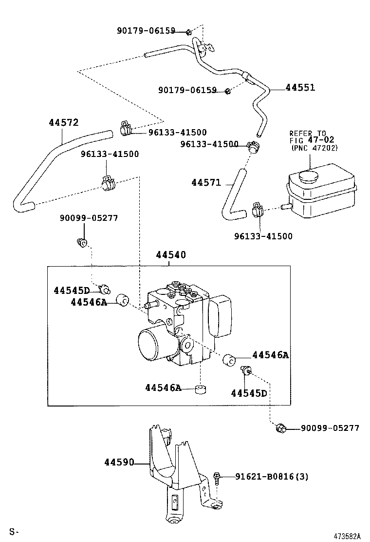 44590-28130 BRACKET ASSY, BRAKE ACTUATOR product image