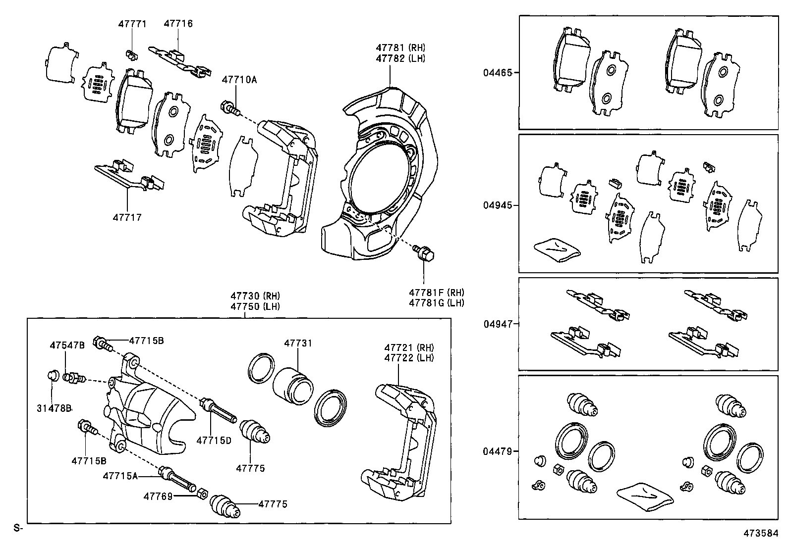 04465-28490 PAD KIT, DISC BRAKE, FRONT product image