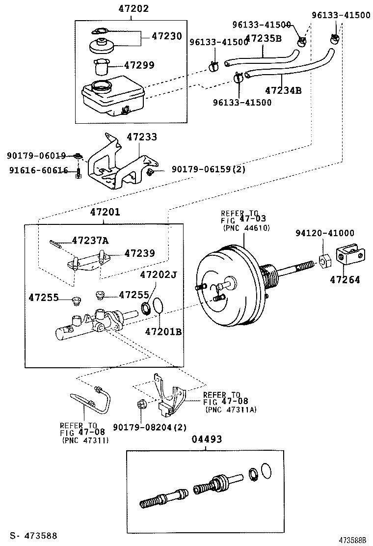 47220-28280 RESERVOIR SUB-ASSY, BRAKE MASTER CYLINDER product image