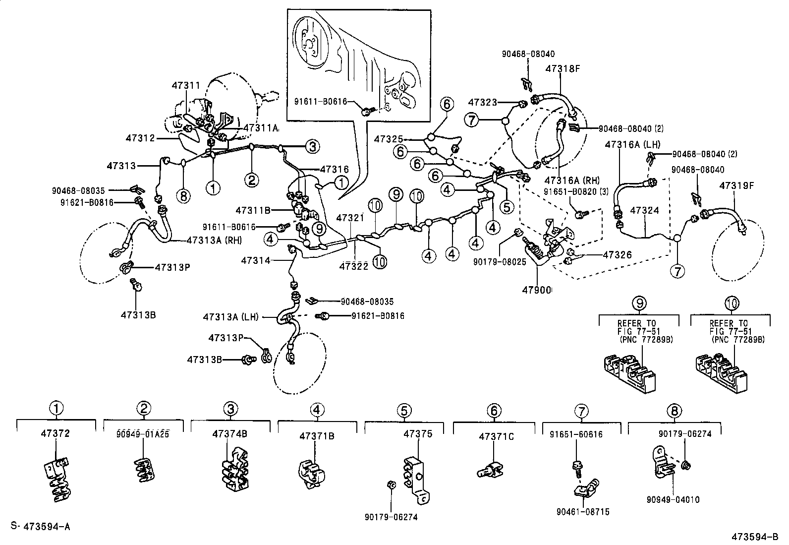 44590-28130 BRACKET ASSY, BRAKE ACTUATOR product image