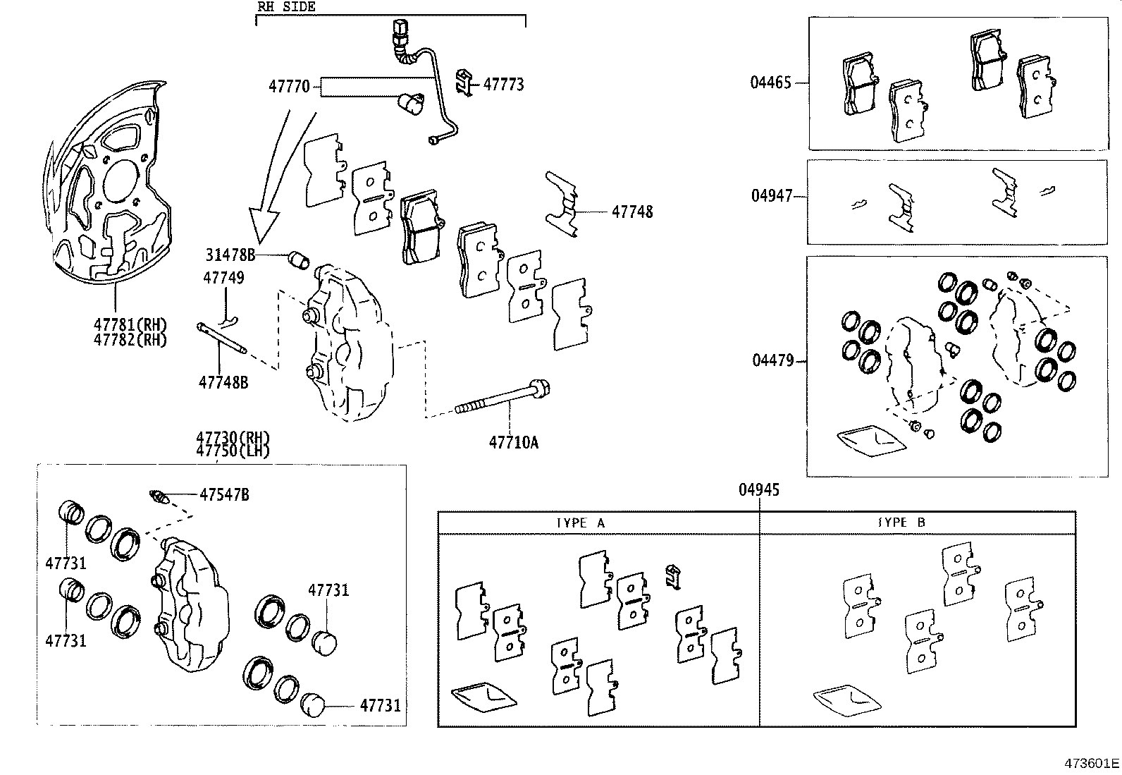 04465-50171 PAD KIT, DISC BRAKE, FRONT product image