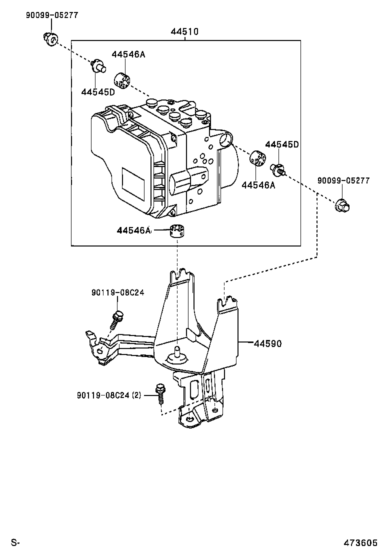 44590-33060 BRACKET ASSY, BRAKE ACTUATOR product image