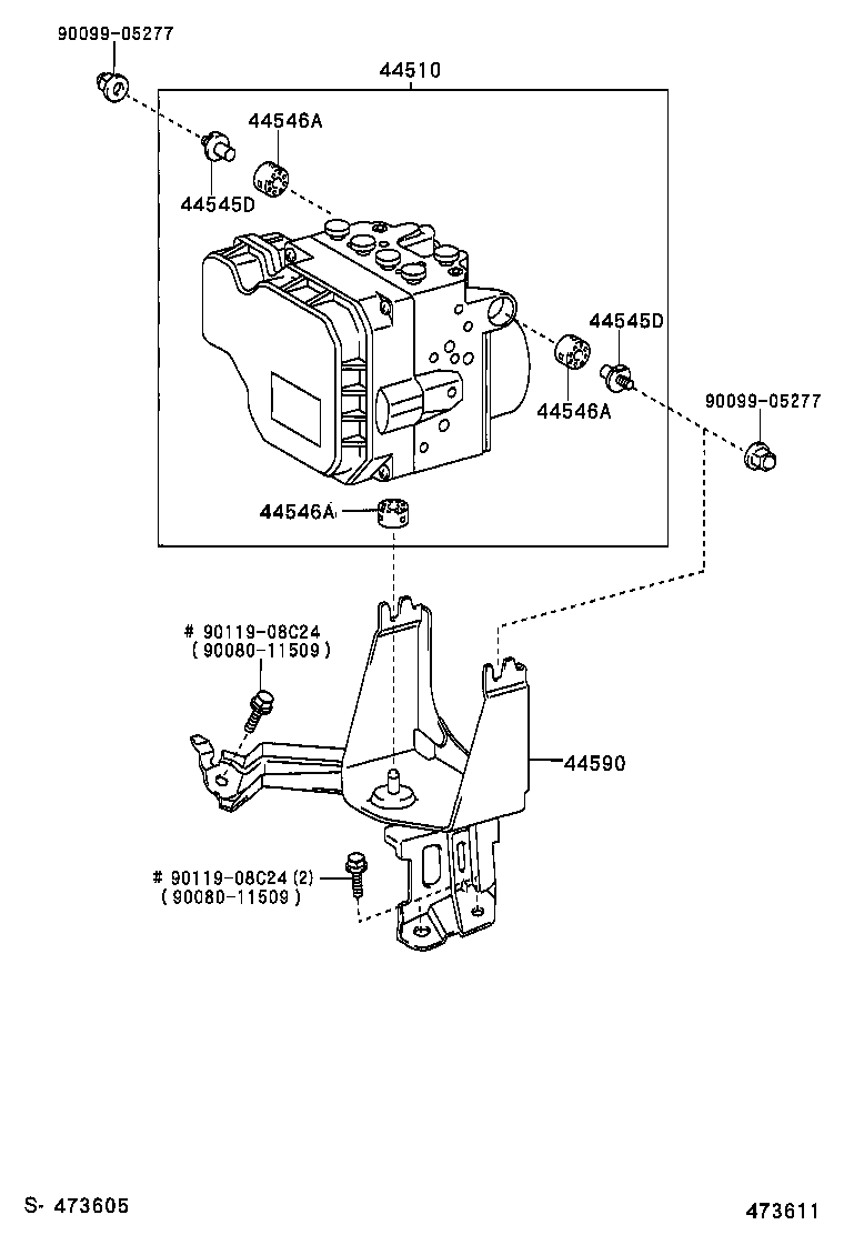 44590-06050 BRACKET ASSY, BRAKE ACTUATOR product image