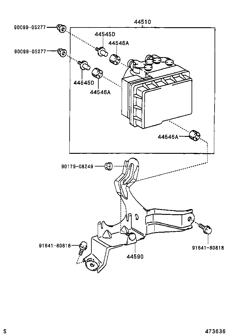 44590-42090 BRACKET ASSY, BRAKE ACTUATOR product image