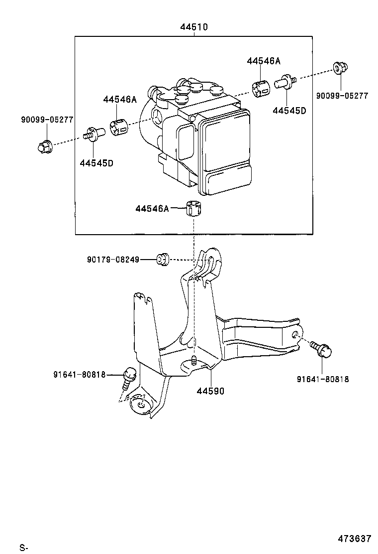 44590-42070 BRACKET ASSY, BRAKE ACTUATOR product image